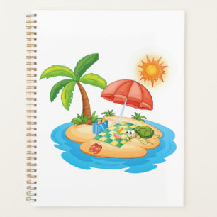 Agenda Praia de Ilha Tropical Tartaruga Palmeira Piqueniq