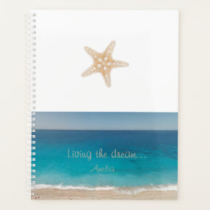 Agenda Praia Starfish Vivendo o nome personalizado do son