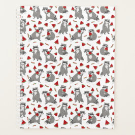 Agenda Prata feliz com melancia