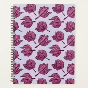 Agenda Prato de Flor de Physalis Rosa Pastel Botânico