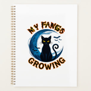 Agenda Presas Crescentes Halloween Gato Preto Morcegos Lu