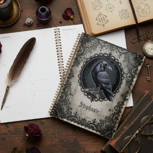 Agenda Presente Botânico de Corvo Gótico e Natureza Witch