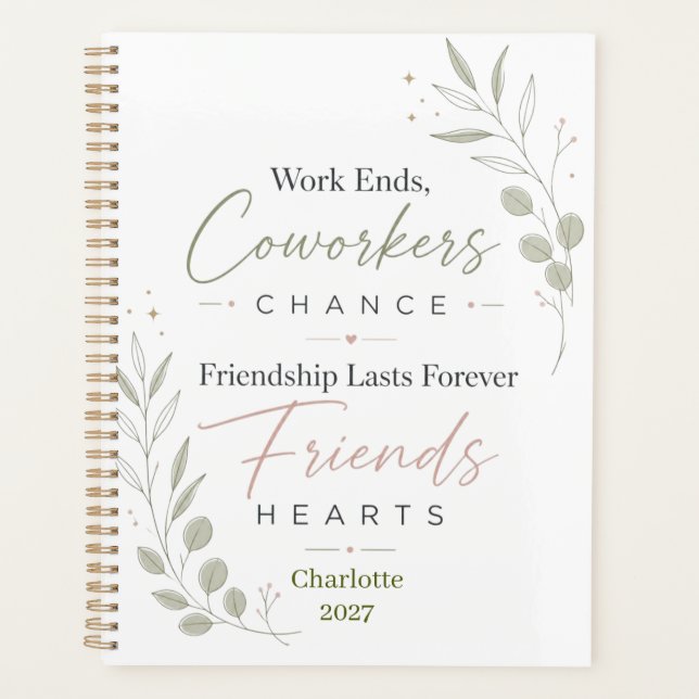 Agenda Presente de Amizade Personalizado para Aposentador (Frente)
