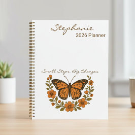 Agenda Presente de Borboleta de Flor Silvestre de Formatu