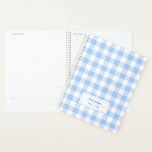 Agenda Presente de Colega de Trabalho Xadrez Azul Elegant
