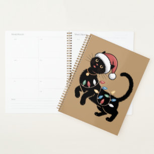 Agenda Presente de Natal para Mãe Amante de Gato Preto Fo