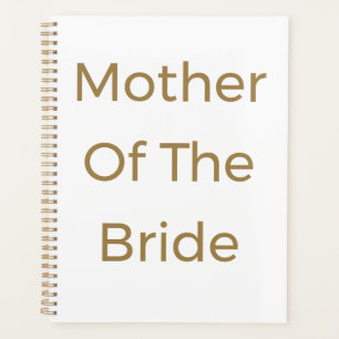 Agenda Presente de Noiva para a Mãe em Dourado e Branco