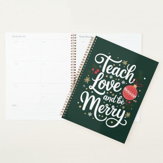 Agenda Presente engraçado para professor no Natal Ensine  (Exibição)
