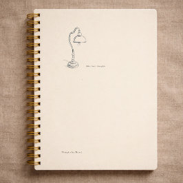 Agenda Presente Introvertido Minimalista Arte de Linha So