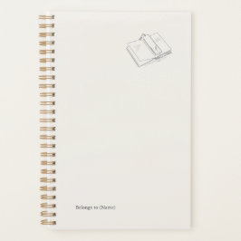 Agenda Presente Literário de Arte Minimalista para Introv