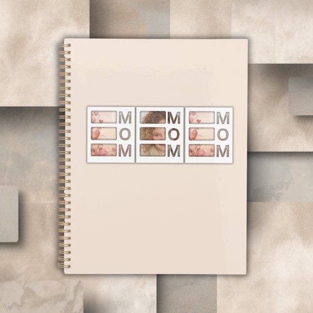 Agenda Presente Moderno de Aniversário da Mamãe com Grade (Criador carregado)