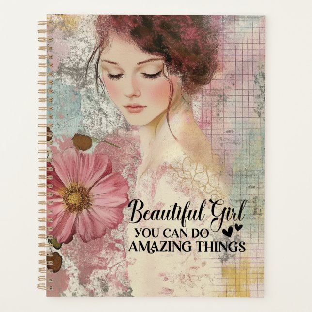 Agenda Presente motivacional para mulheres, adolescentes, (Frente)