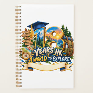 Agenda Presente Personalizado de Aventura de 18 Anos