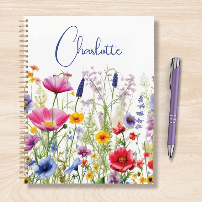 Agenda Presente Personalizado de Nome de Flor Silvestre C (Criador carregado)