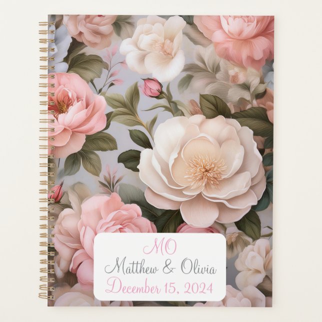 Agenda Presente Vintage Floral Planner Wedding (Frente)