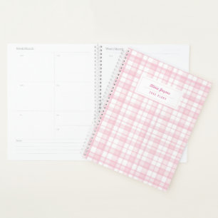 Agenda Presente Xadrez Elegante Personalizado para Ela 20