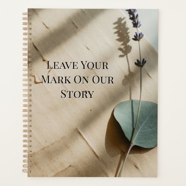 Agenda Pressed Rose Keepsake Guest Book | Heirloom Floral (Frente)