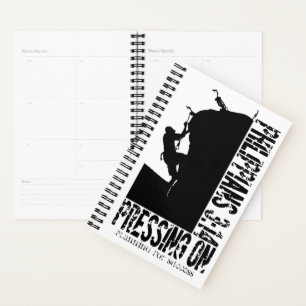 Agenda Pressionando Na Escritura De Escalada De Rock