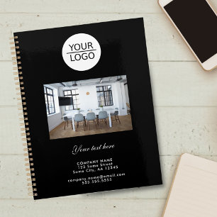 Agenda Preto Adicionar logotipo Texto personalizado Foto