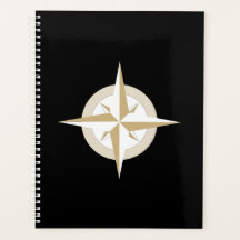 Preto com Dourado Compass Branco