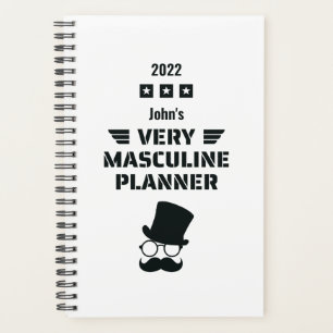 Agenda Preto e Branco Engraçado Muito Masculino