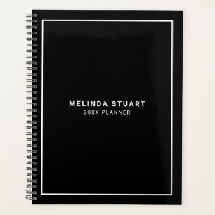 Agenda Preto e Branco minimalista moderno