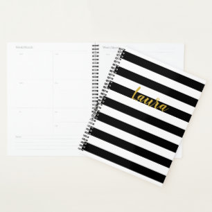 Agenda Preto e Branco Personalizados com Strike