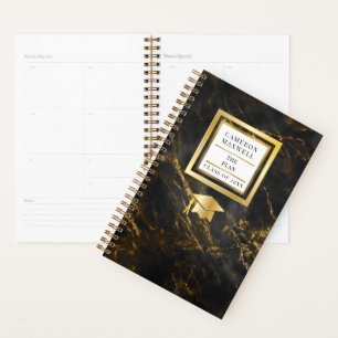 Agenda Preto Elegante Mais velho de Graduação em Már