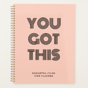 Agenda Preto personalizado VOCÊ TEM ESTE Motivacional