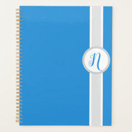 Agenda Pretty Blue Monogram Planner