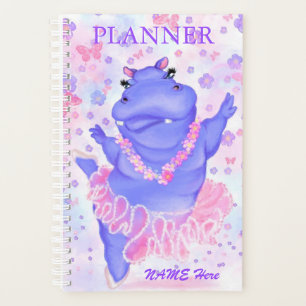 Agenda Prima Ballerina Hippo - Pintura - Adicione o seu n