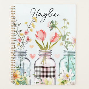 Agenda Primavera com Design de ventilador com nome
