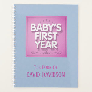 Agenda Primeiro ano do bebê personalizado