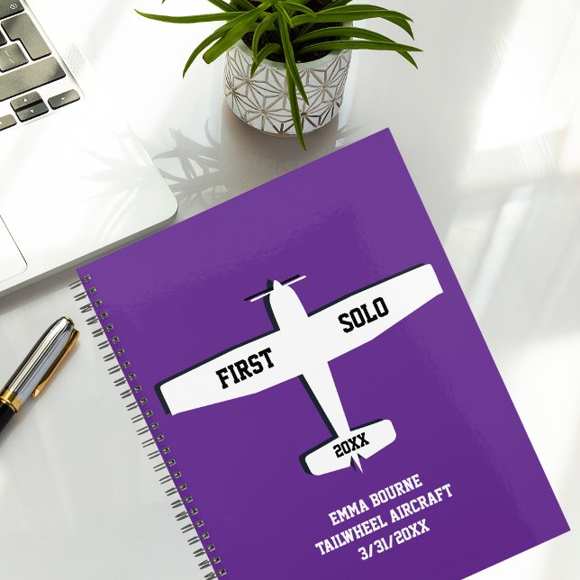 Agenda Primeiro Avião Simples Solo, Foto Personalizada (Front cover )