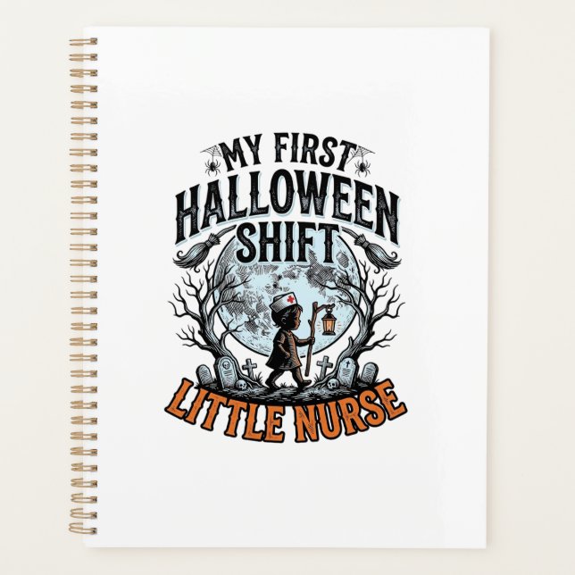 Agenda Primeiro Enfermeira de Halloween Fantasmas Lua Fan (Frente)