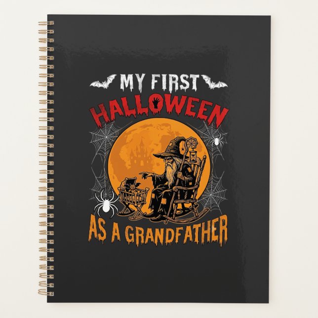 Agenda Primeiro Halloween como Avô Feiticeiro Morcego Lua (Frente)