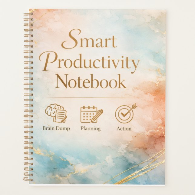Agenda Productivity Notebook Planning & Action Journal  (Frente)