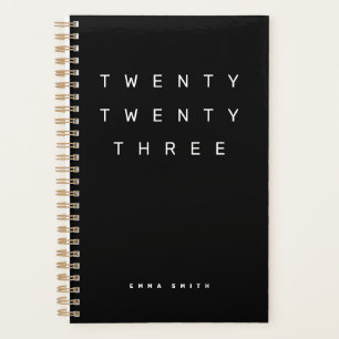 Agenda Produtividade mensal em preto e branco em 2023