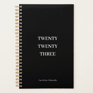 Agenda Produtividade mensal em preto e branco em 2023