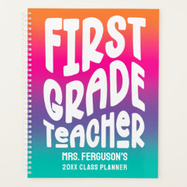 Agenda Professor(a) de 1º Ano Classe Colorida Ombre