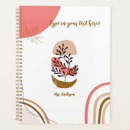 Agenda professor boêmico personalizado