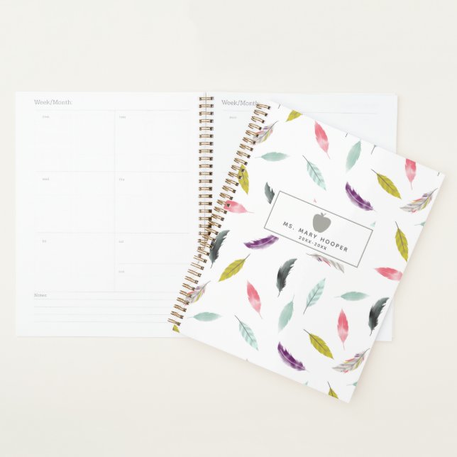 Agenda Professor de Apple Feather Boho (Exibição)