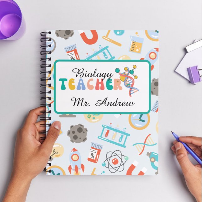 Agenda Professor de biologia personalizado, dia dos profe (Criador carregado)