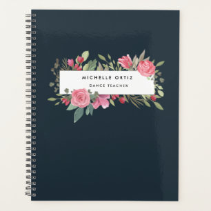 Agenda Professor de dança Floral Personalizado