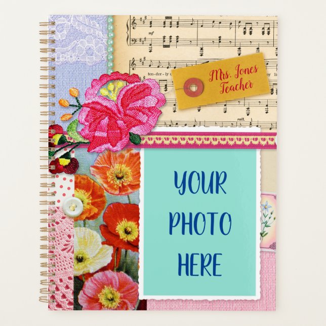 Agenda Professor de escola doméstica de arte em colagem d (Frente)