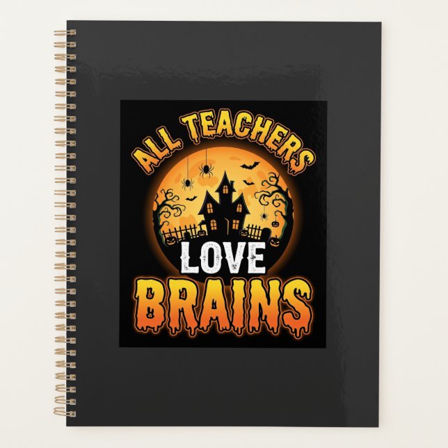 Agenda Professor de Halloween Cérebros de Zumbi Terror Lu (Frente)