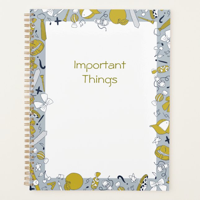 Agenda Professor engraçado e filho de volta à escola (Frente)