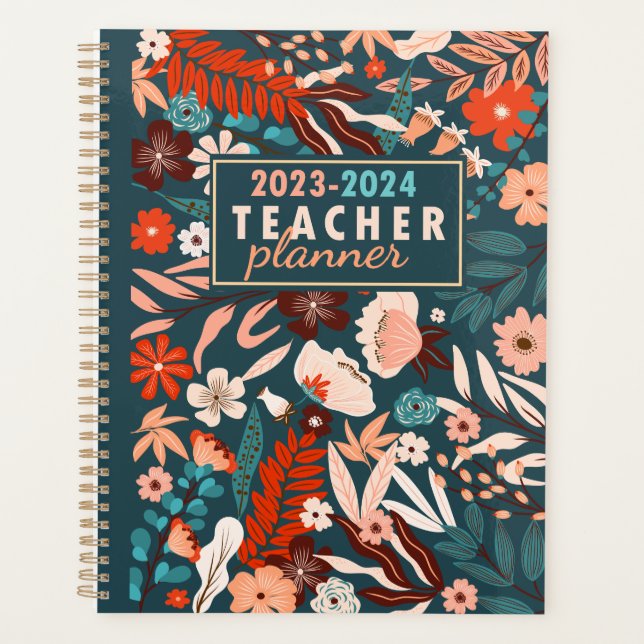 Agenda Professor Floral Planner 2023-2024 (Frente)
