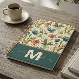 Agenda Professor Vintage Terracota Azul Esverdeado Capric