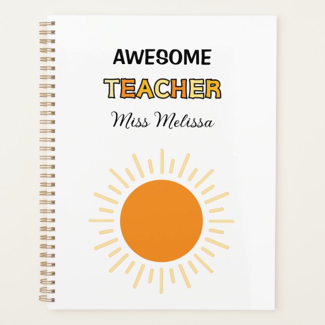 Agenda Professora Adorável da Sunshine Dotando Melhor Pro (Frente)